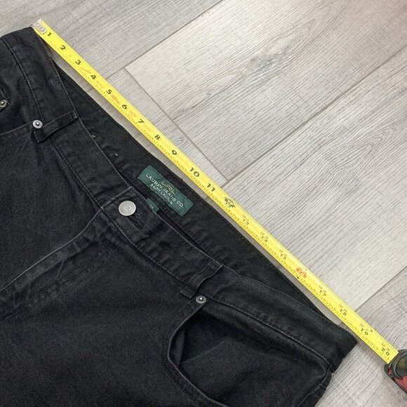 Lauren Ralph Lauren Classic Straight Jeans Womens 18 W Plus Black Higher Rise - Picture 9 of 11